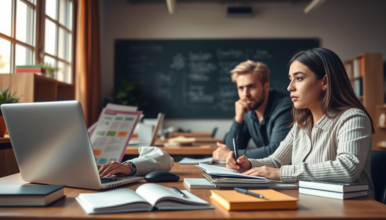 Students working in research laboratory