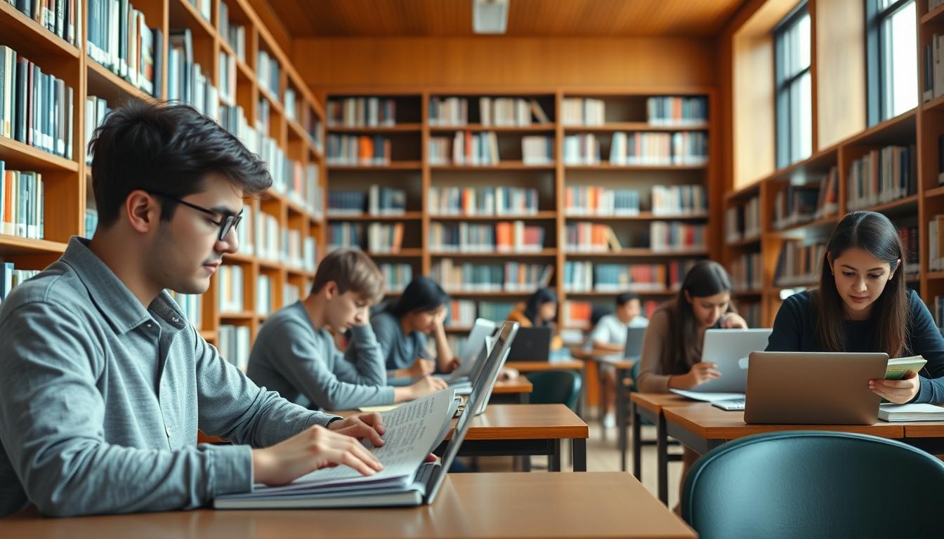 Structured study materials and learning resources on a desk